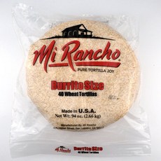 코스트코 미랜초 브리또 사이즈 40휘트 통밀 또띠아 2.66kg 40장, 1개