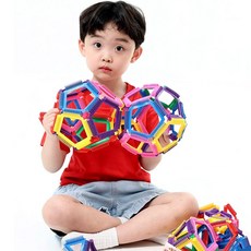 [캐스B] 튼튼 크리에듀 소프트 멀티 링블록 150pcs (1592), 혼합 색상, 1개