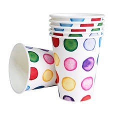 도트수채화컵 혼합(6개입)