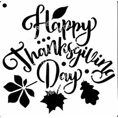 Happy Thanksgiving Day 簍空模板 繪畫模版, 1個, ST-CU1-0605
