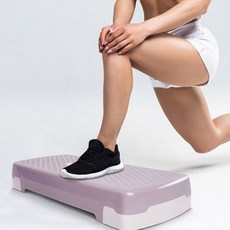 최대하중 150kg 2단 높이조절 스텝박스 계단운동 허벅지 운동기구, 바이올렛
