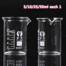 새로운 5ml 10ml 25ml 50ml 100ml 150ml 200ml 250ml 1000ml 파이렉스 유리 비커 붕규산염 GG-17 눈금 비커, 13 100ml, 1개