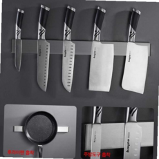 주방 정리 조리 도구 걸이 자석 칼꽂이 거치대 싱크대칼블럭, 블랙, 소 30cm, 블랙_소 30cm