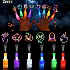 Zeekr 할로윈 손가락 프로젝터 조명 36개 세트 미니 LED 패턴 빔 라이트 유령 호박 박쥐 해골 할로윈 파티 소품, 1세트, 스타일 4