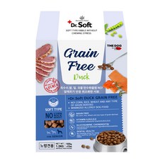 더독 닥터소프트 그레인프리 노령견용 소프트사료, 오리, 1.2kg, 1개