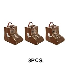로본 1/5개 다기능 신발 보관 가방 손잡이 먼지 방지 부츠 보호기 롱 및 앵클 여행용 파우치 정리, S Brown 3pcs