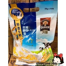 퀘이커 오츠 홋카이도 엑스트라 리치 밀크 딸기 - 10개입봉지 오트밀 오트밀 코코아 오레, 1개, A. 진한 리 시리얼 1봉