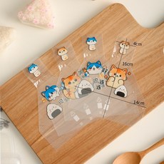 삼각김밥 비닐 포장지 전자렌지 봉투 주먹밥 오니기리 투명, 보여진 바와 같이, 작고귀여운고양이50개(믹스앤매치)