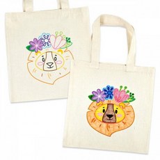 만들기대장-에코가방 사자 채색그리기-꽃, 상세페이지 참조, 1.컬러