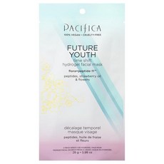 Pacifica Future Youth Time Shift 하이드로겔 페이셜 마스크 - 6팩 - 탄력 및 플럼핑을 위한 멀티 펩타이드 안티에이징 시트 마스크 얼굴과 목용 울트, 28g