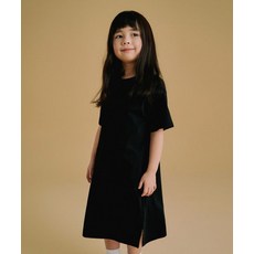 [무신사스탠다드] 키즈 크루 넥 티셔츠 드레스 [블랙]