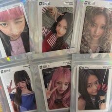 [정 품]아이브 큐큐뮤직 qq뮤직 굿즈 XOXZ 시크릿 찐포 포토카드 6장세트, 1성 6장세트 1성 6장세트