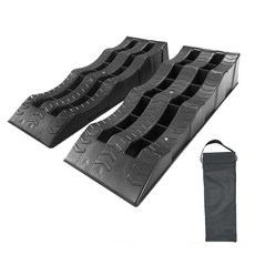 캠핑카 트레일러 받침대 휴대용 카라반 레벨러 경량형, 2개, 블랙