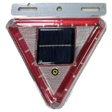 16燈LED太陽能爆閃警示燈, 三角型16燈 (附磁鐵)