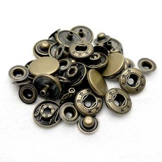 똑딱이 액세서리 압력 똑단추 공예 펀치 바느질 재킷, 1개, 15mm831/공구O앤틱(구리)10세트