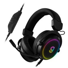 지클릭커 가상 7.1 노이즈 캔슬링 RGB 게이밍 헤드셋, U3100, 블랙