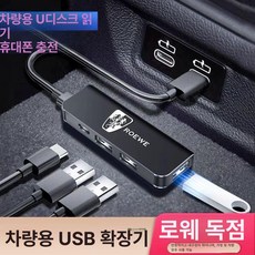 [다있지롱] 차량용 USB 확장기 타입C 데이터 케이블 어댑터, 로위 USB 인터페이스 주문 시 명시해 주십시오., 기본 색상