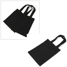 가방 꾸미기 와팬 자수 DIY 무지 에코백 2개 26 x 30cm 블랙