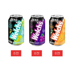 웰치스 제로 포도 오렌지 샤인머스캣 355ml 3종 24캔 세트, 2세트