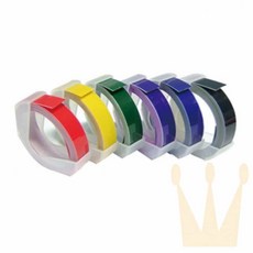 라온지니 엠보싱 테이프 검정 라벨테이프 또각이리필 또각이라벨기