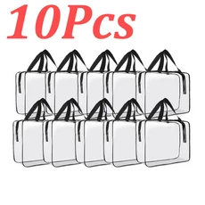 1-12Pcs 대형 장난감 보관 가방 PVC 메이크업 보관 가방 여행 방수 주최자 가방 다기능 투명 세면 용품 가, 02 10Pcs