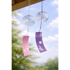 유리 풍경종 감성 인테리어 창가 장식 바람종 힐링템 드림캐쳐 2종세트