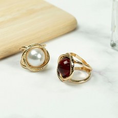 쁘띠 클립 진주 스카프 링 홀더BBS