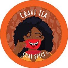 크레이브 베버리지스 티 포드 차이 스파이스 큐리그 K 컵 Crave Beverages Tea Pods Chai Spice for Keurig K Cup Brewers 40, 40개(1팩), 40개입, 1ml