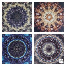 타로 스프레드천 미끄럼방지 패드 매트 러그 천, 주피터, 60x60cm