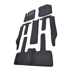 納智捷 M7 MPV 八人座 2018年後 專用汽車腳踏墊 蜂巢式 EVA 地墊, 黑色, 18年後 M7 8人【第1+2排】