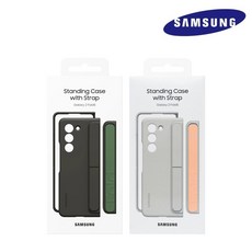 삼성정품 갤럭시 Z폴드5 스탠딩 케이스 with 스트랩 EF-MF946 N, 크림, 1개