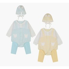 아가방 아콘바디수트세트(모자) 2color