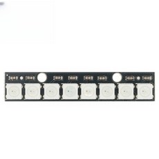 LAUBEI 15102050100PCS 8x1Bit 8 비트 WS2812 5050 RGB 전체 LED 램프 패널 모듈 5V WS2812B Arduino 용 무지개 LED 정밀, [01] 1PCS Black