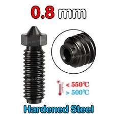 Anycubic Kobra 3 핫엔드 깍지 서미스터 가열 튜브 히터 블록 Anycubic Kobra 3 콤보 깍지 예비 부품 24v 50w, 30) 2 pcs - Hardened 0.8mm