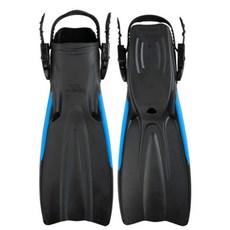 游龍潛水 AROPEC TURBINE 調整式蛙鞋 潛水橡膠蛙鞋, 黑/藍,M