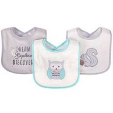 luvable friends 嬰幼兒圍兜3入組 上層吸水/底層防水, 1個