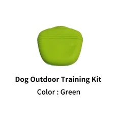 멀티 컬러 야외 애완 동물 훈련 가방 스낵 실리콘 소재 개 허리 식품, 01 Green