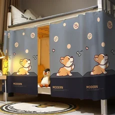 상하 벙커침대 커튼 차광 천 기숙사 벙커침대 빛 차단 사생활 보호 길이 1 15 m 35m 너비 2m, W200 X L115cm 2pcs, Style12