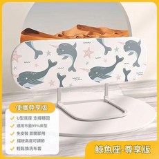 NBMY 鯨魚座寶寶床圍欄 奢享版 120cm, 豪華款藍色鯨魚旅行護欄 U型一體開箱即用 0.8米一面