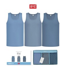 BYC 순면 유색런닝 3매입