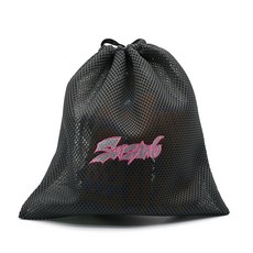 스사노 가죽 글러브 보관용 메쉬 주머니 대형 통풍 수납가방, 1개, 실버핑크