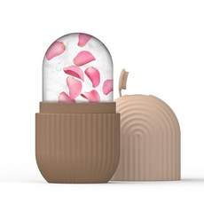 얼굴과 눈을 위한 자연스럽게 감소 몰드 실리콘 재사용 컨디셔닝된 마사지 가능한 롤러 아이스, Khaki A