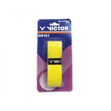 VICTOR GR161 羽毛球拍握把布 吸汗防滑 提升握感 多色可選, 黃, 1個