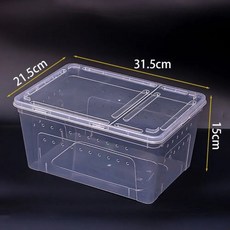 투명 파충류 사육 상자 통풍이 잘되는 적층형 테라리움 투명한 시야 탈출 방지 거북이 운반용 케이스 보관, 1개, 3. large