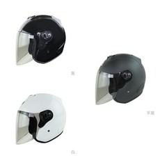 華泰 K-868 半罩式 R帽 安全帽 內裡可拆洗式, 平黑,M