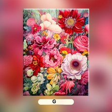 피포페인팅 DIY 풍경화 그리기 세트 봄 테마 30 x 40cm, 30x40 단단한 나무 내부 프레임, 1개, G