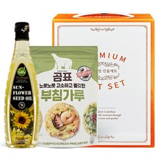 [제프몰] 부침가루510g+해바라기유500ml 식용유세트 추석선물세트, 1세트