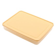 DFMEI 冰箱雞蛋收納盒廚房冰箱家用保鮮收納盒子餃子盒塑料雞蛋盒餛飩盒, 1個, 米黃