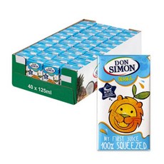 100% NFC 무설탕 착즙주스 오렌지 125ml 20팩+20팩, 20개