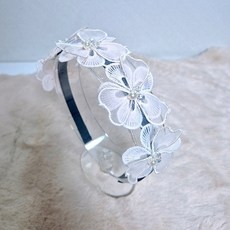 (신상할인) 달꼼세 자체제작 샤랄라 사랑스러운 웨딩 유아 어린인 꽃 머리띠 헤어밴드
